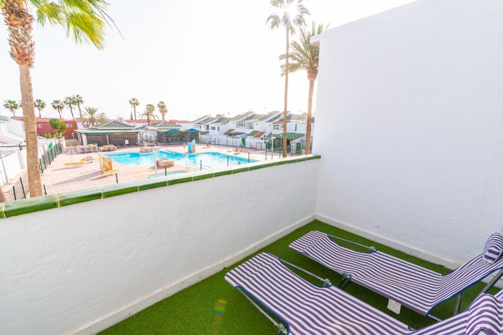 Deluxe Duplex Bungalow Private Parking Maspalomas  Bagian luar foto